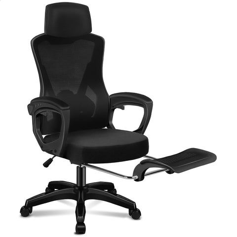 ALFORDSON Mesh Office Chair Executive Computer Fabric Seat Recliner Work (Black)
