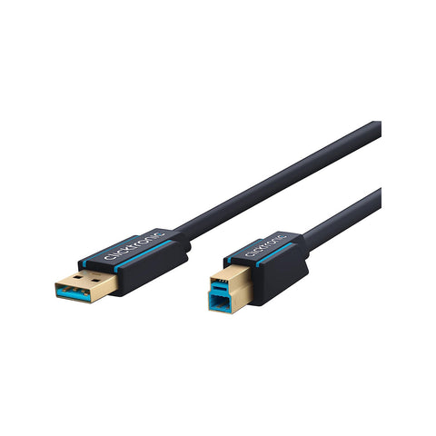 Clicktronic USB A to USB B 3.0 Cable 1.8m (Black)