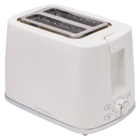 Westinghouse WHTS2S12K 2-Slice Toaster with Chrome Trim (White)