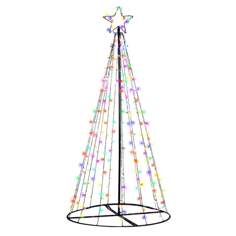 Jingle Jollys Solar Christmas Tree 2.1M 264 LED Xmas Tree Decor Multi Colour