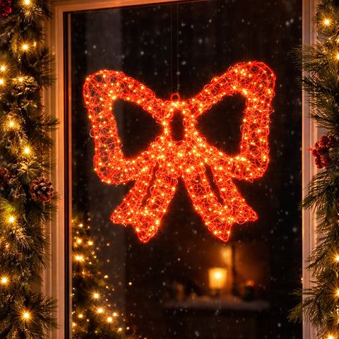 Lexi Lighting 3D Red Lit Bow - Small