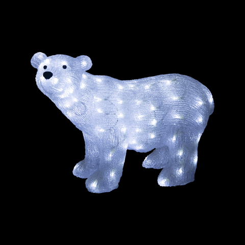 Lexi Lighting Acrylic Polar Bear Christmas Lights H42cm