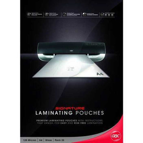 GBC Laminating Pouch 125 Micron A4 Clear Pack 25
