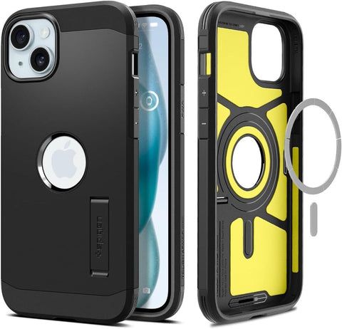 Spigen Apple iPhone 15 Tough Armor (MagFit) Case - Black