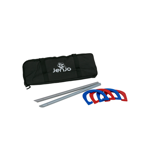Jenjo Games High Quality Red & Blue Metal Horseshoes w/ Carry Bag