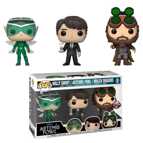 Funko Pop! Vinyl - Disney Artemis Fowl - Artemis Fowl, Mulch Diggems & Holly Short US Exclusive 3 Pack