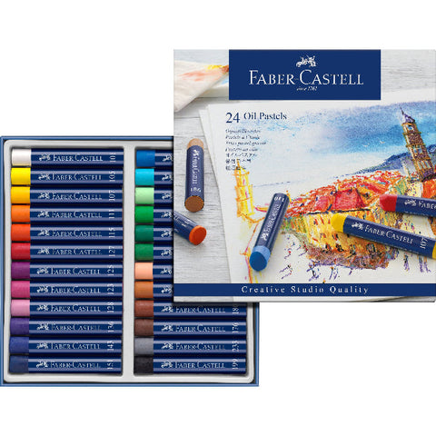 Faber-Castell Oil Pastels, Assorted Colours, 24Pk