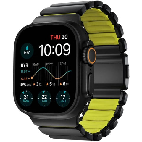 NOMAD Stratos Apple Watch Band 49mm for Apple Watch Ultra 1 & 2 (Black/Volt)