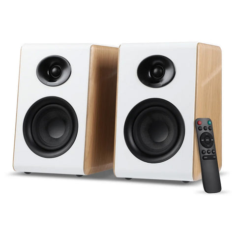 AIYIMA S600 100W Active Bookshelf Bluetooth Speakers (White)