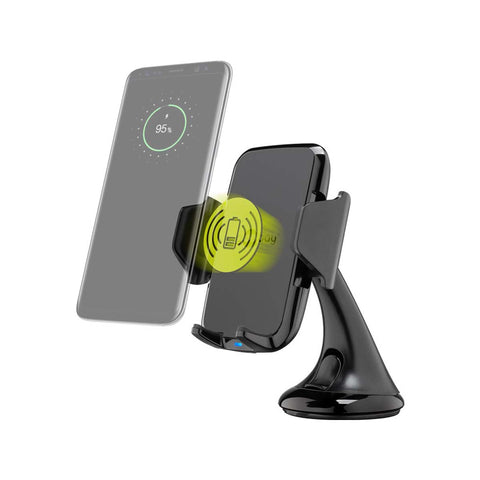 Goobay Wireless Fast Charging Window Mount Phone Holder 10W (Black)