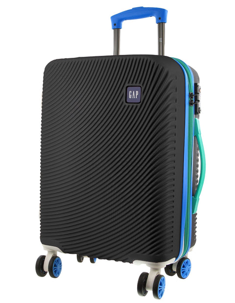 GAP Stripe Hard-Shell Cabin Suitcase TSA Lock Luggage 56x35cm Black