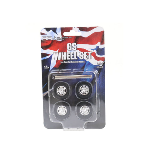 DDA 1:24 4pcs GS Wheels With Tyres & Axles Suits Holden Ford Standard Model
