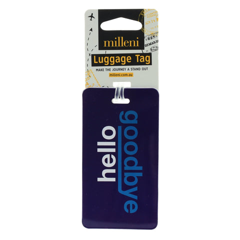 Milleni Flexible Travel Luggage Tag with Loop Strap (Hello)