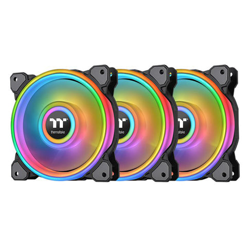 Thermaltake Riing Quad 14 140mm RGB Radiator Fan TT Premium Edition (Black) [3 Pack]