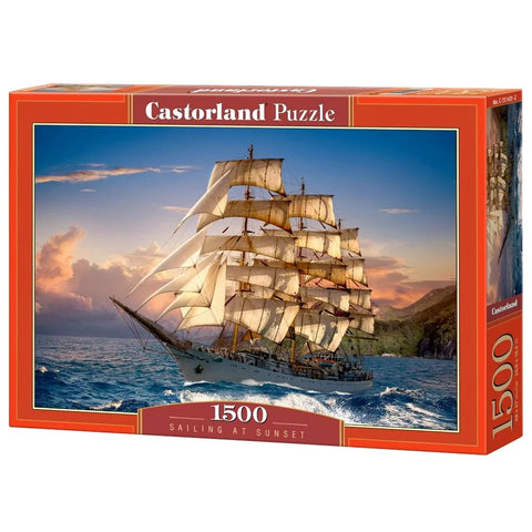 Castorland 1500-Pieces Sailing At Sunset Puzzle