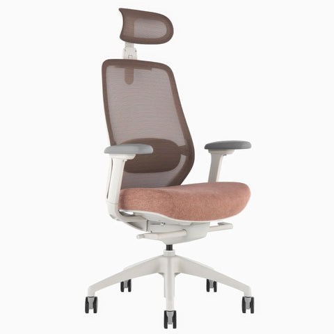 Desky CoilFlex Ergonomic Office Chair - Peach / Headrest