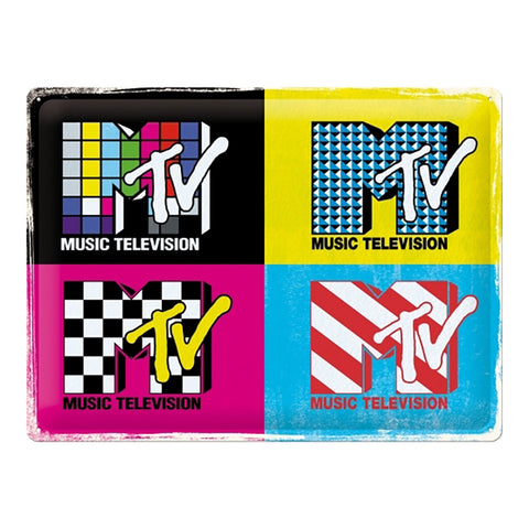 Nostalgic-Art Large Sign Plaque MTV Logo Pop 30x40cm