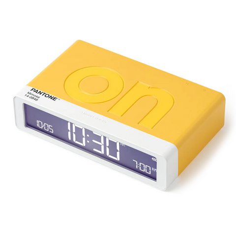 Lexon Flip Classic Reversible Alarm Clock PANTONE (Yellow)