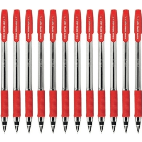 Pilot Box 12 BPS-GP Ballpoint Pen Fine 0.7mm (Red)