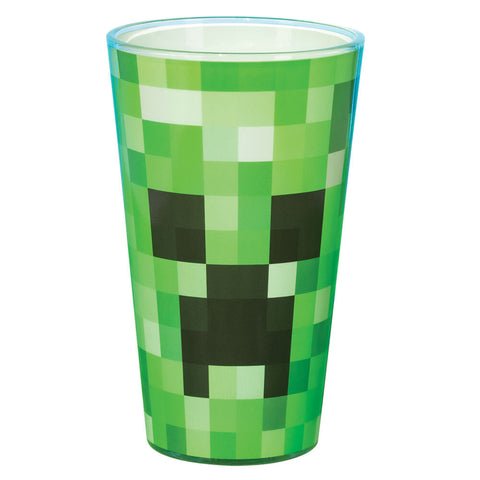 Paladone Minecraft Creeper Mob Kids Novelty Drinking Water Glass Green