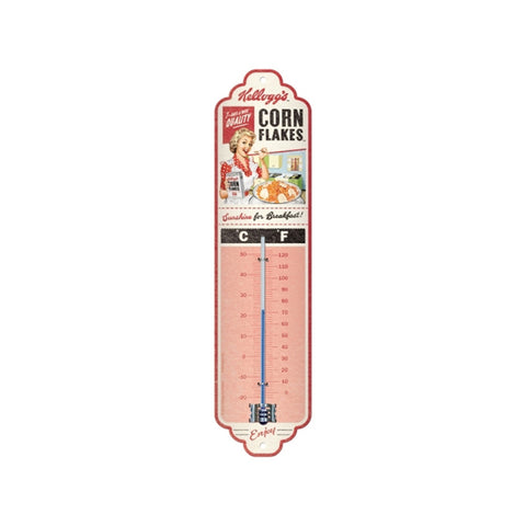 Nostalgic-Art Wall Metal Thermometer Kellogg's Corn Flakes Sunshine 28x6.5x2cm