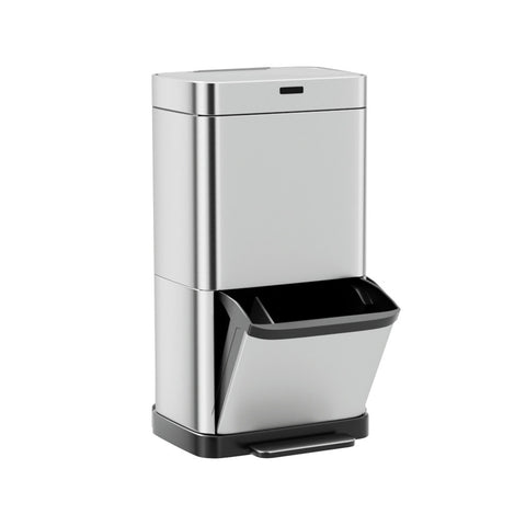 Devanti 70L Motion Sensor Bin Pedal Bins Automatic Siver