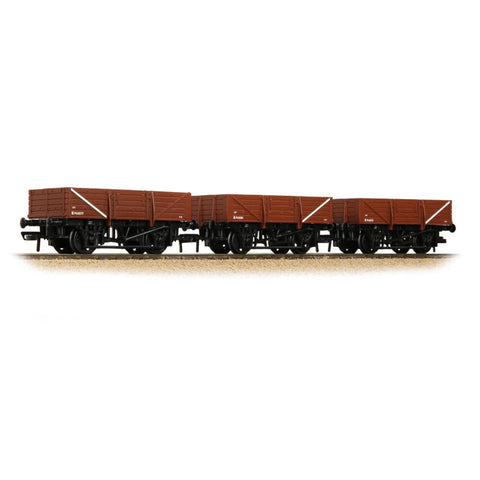 Bachman OO 5 Plank China Clay 3-Wagon Pack BR Bauxite (Early) with Tarp. Covers