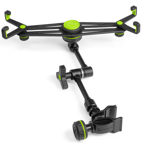 Gravity Premium Adjustable Tablet Holder Bracket For Mic Stand (Black)