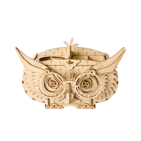 Robotime Classical 3D Wooden Owl Storage Box