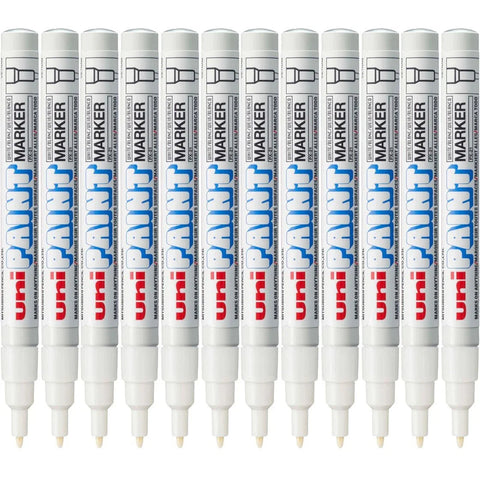 Uni-Ball PX-21 Paint Marker Bullet Tip 1.2mm White Box 12