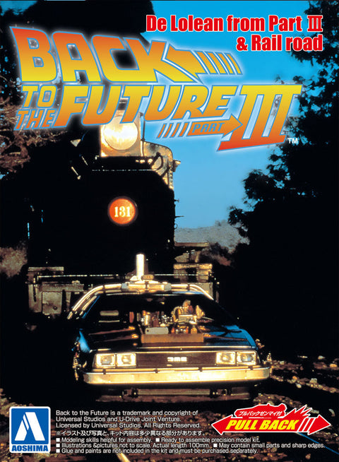 Aoshima 1/43 Pullback BACK TO THE FUTURE from PART III Timemachine