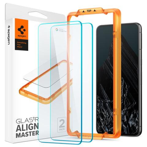 Spigen Google Pixel 8 Pro AlignMaster GLAS.tR Slim 2PCS Glass Screen Protector - Clear