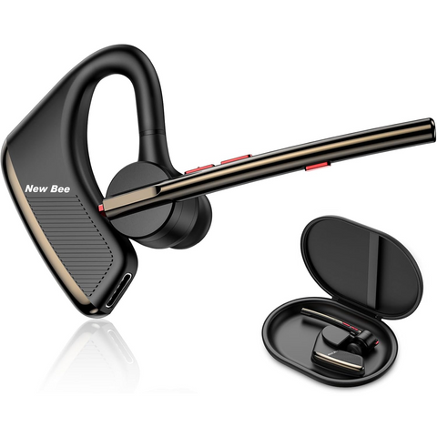 New Bee Bluetooth Headset 24H Talktime Noise-Cancelling
