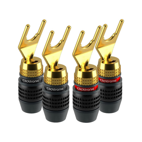 Clicktronic Speaker Lug Plug - Black / Gold