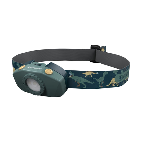 Ledlenser Kidled2 Kids Headlamp LED White Red Blue Lights Adjustable Band - Green