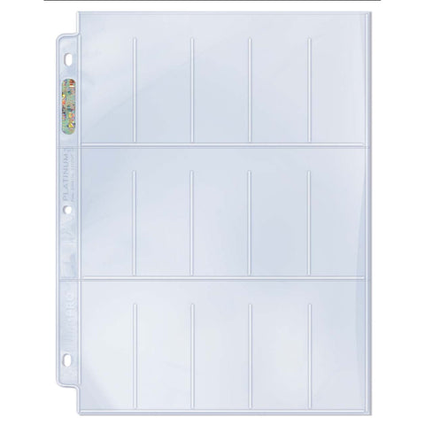 Ultra Pro: UP81422 15-Pocket Platinum Page for Tobacco Cards