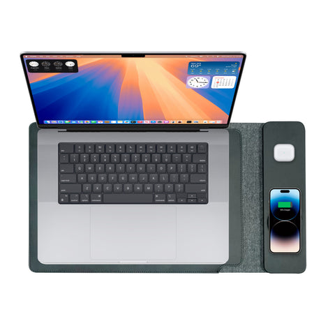 Laser Wireless Charging Laptop Sleeve Up to 16 inch (Black)