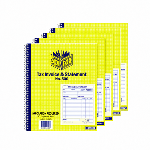 Spirax 500 Tax Invoice Statement Book Quarto 250x200mm