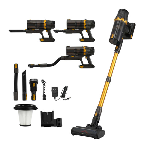 DEVANTI 30000Pa Cordless Stick Vacuum Cleaner 4-in-1 Handheld Vac Gold