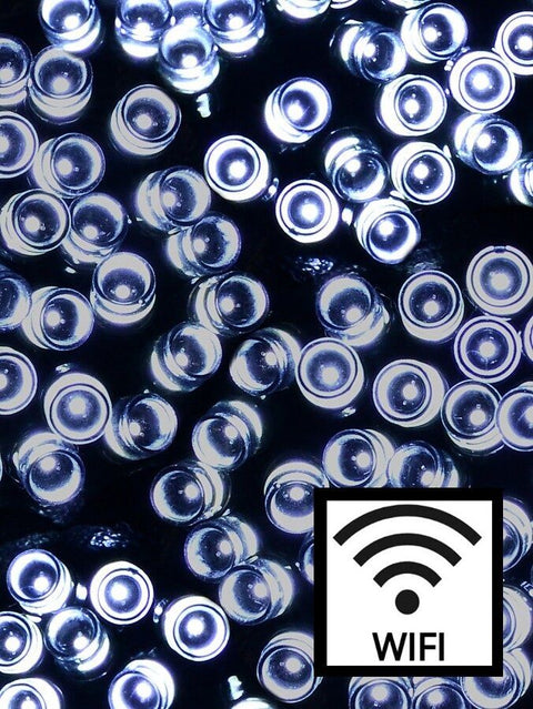 Christmas Warehouse - LITE1015 1000 Cool White LED WiFi Smart App String Fairy Lights 8 Function | 50m Cool White
