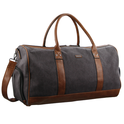 Pierre Cardin Canvas Men's Travel Duffle Bag - Black