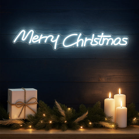 Lexi Lighting Merry Christmas Neon Sign 80*15cm Christmas Lights White