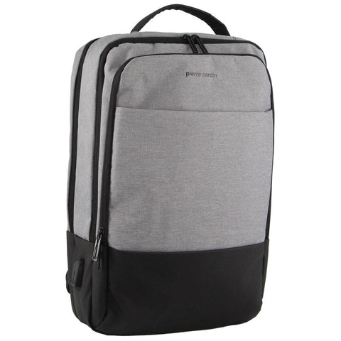 Pierre Cardin Travel & Business RFID Laptop Backpack Bag 31x43cm Grey