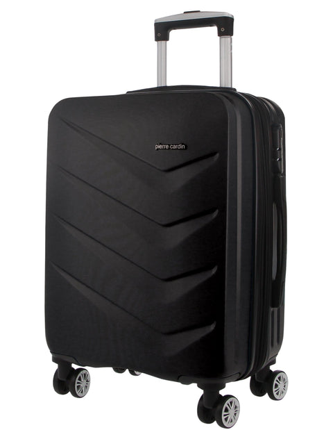 Pierre Cardin Travel Cabin Suitcase Hard-Shell Luggage Bag 49L/54cm Black