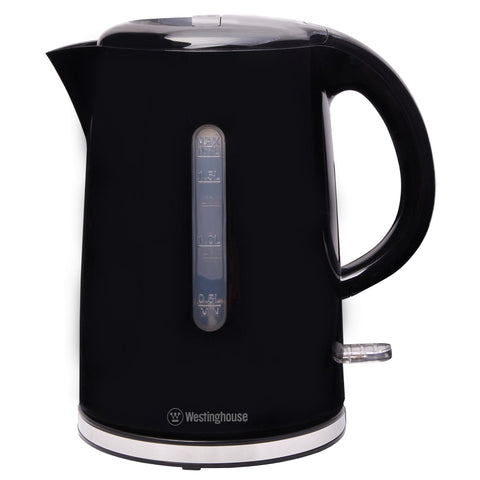 Westinghouse WHKE12K 1.7 L Electric Kettle with Silver-Trim Base (Black)