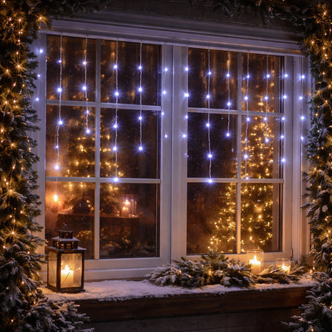 Lexi Lighting 600LED Snowing Icicle Lights - White