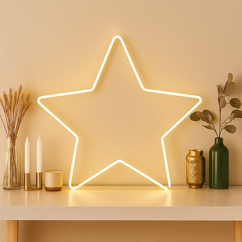 Lexi Lighting Neon Star Sign - Small Warm White
