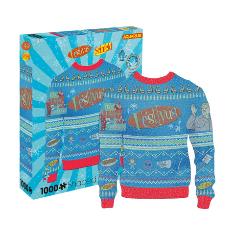Aquarius 1000pc Aquarius Festivus Ugly Sweater Shaped 51x60cm Jigsaw Puzzle