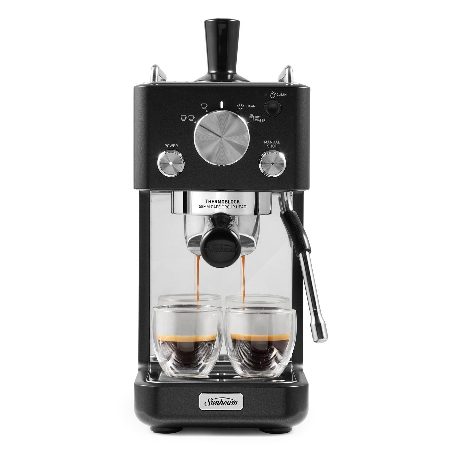 Sunbeam Origins Slimline Espresso Machine (Black) JB Hi-Fi