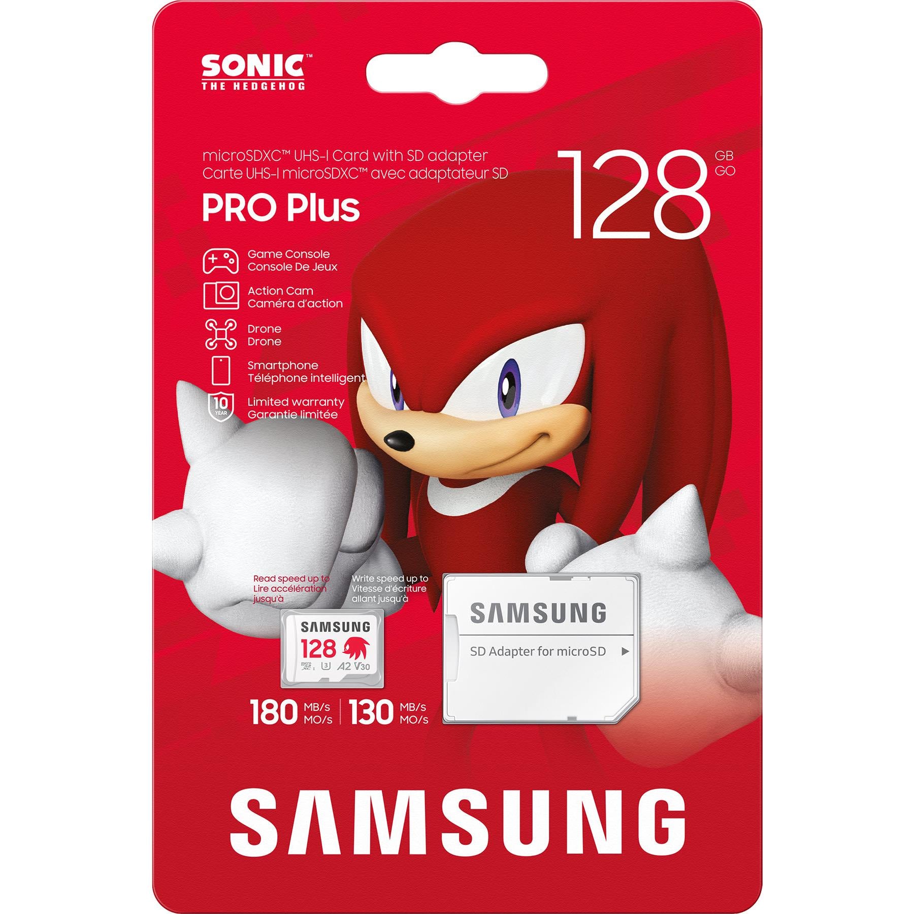 Samsung PRO Plus Sonic the Hedgehog™ 128GB MicroSD Card JB Hi-Fi